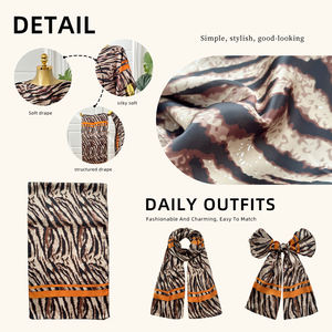 Bohemian Chic Chiffon-Kaftan-Kleid mit Orangefarbenem Besatz - Locker Sitzende Lange Strandkleidung für Damen - Product Image 5