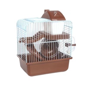Jaula para Hámster al por Mayor, Villa Pequeña <span class=keywords><strong>de</strong></span> Doble Capa con Casa, Jaula para Hámster Dorado, Jaula Portátil para Cría con Luz Solar - Product Image 1