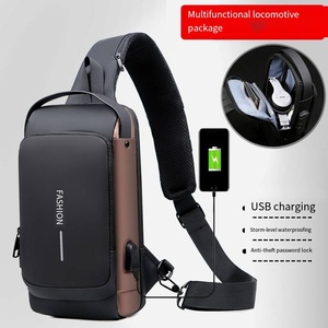 Bolso <span class=keywords><strong>de</strong></span> Pecho Deportivo Casual para Hombre, con Bloqueo <span class=keywords><strong>de</strong></span> Contraseña Antirrobo, <span class=keywords><strong>de</strong></span> Poliéster, Bandolera para Viajes y Actividades al Aire Libre, Riñonera - Product Image 1