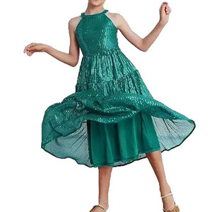 Eleganti Abiti Senza Maniche per Bambine in Cotone <span class=keywords><strong>di</strong></span> Alta Qualità, Vestito Primaverile 2-12 Anni, Decorato con Fiocco Ispirato ad <span class=keywords><strong>Anna</strong></span> ed <span class=keywords><strong>Elsa</strong></span> per Compleanni - Product Image 1