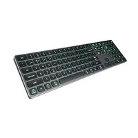 Clavier d'ordinateur sans fil en alliage d'aluminium IMB-8300UL mince 2.4G BT touches à ciseaux avec lumière LED unique Rechargeable nouveau produit