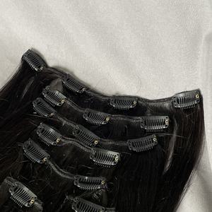 คลิปต่อผมแบบขายส่ง ผมเวอร์จินอินเดียแท้ 100%  จัดเรียงเกล็ดผม  แบบเรมี่  ผมตรงสลวย  โปร่งใส  ความหนาแน่น 180% - Product Image 4