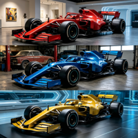 Escultura de Fibra de Vidrio de Coche de Carreras de Fórmula Uno de Simulación, Adorno para Pabellón de Motor y Espacio Moderno, Estatua de Resina a Escala 1:1 F1