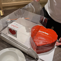 Boîte cadeau transparente pour gâteaux en gros avec ruban, emballage de boulangerie transparent, fournisseur de logo personnalisé
