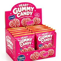BESTAR Office Casual Snack Snoepgoed 12 stuks Knapperige smaak Hartvormige Gummy Crunchy Bead Coated Zachte Snoepjes Zoete Traktatie
