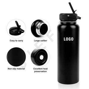 500ml//750ml/1000ml Cheap Promotional Black New Car Nice Wide Mouth Vacuum <b>Pink</b> Stainless Steel Water <b>Bottle</b> With Straw Lid - Product Image 2