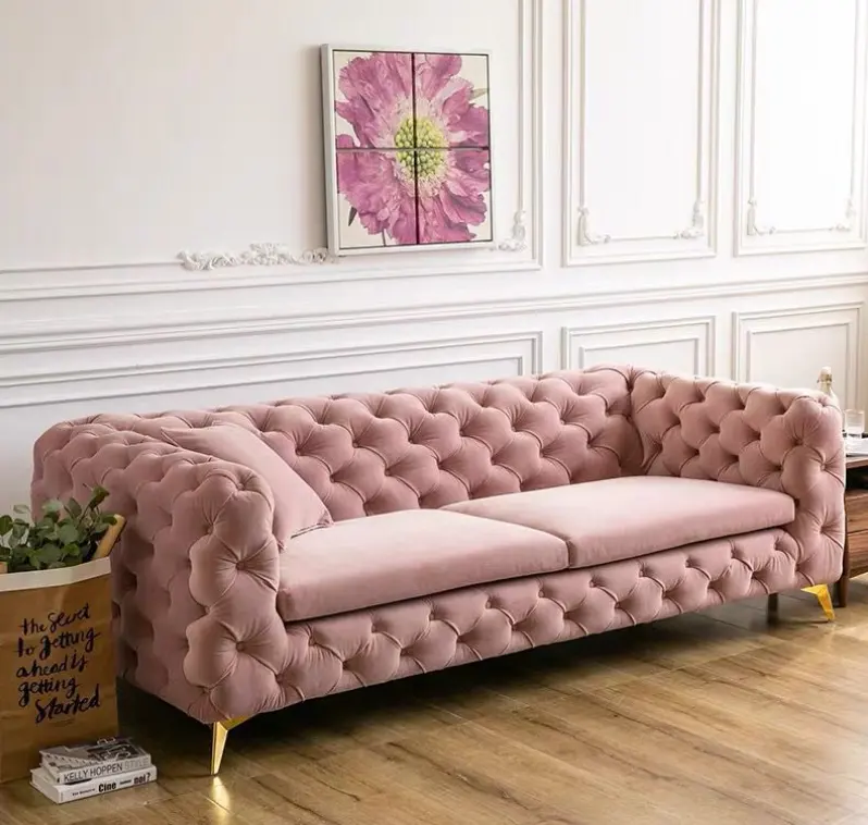 Unique Luxury Lounge Sofa 2-3 Seater Velvet Upholster Single Living Room Sofas For Living Room Hotel