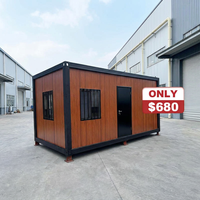 Maison conteneur préfabriquée en acier léger de 20 pieds, démontable, portable, pour le camping