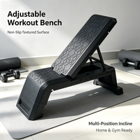 Banco de Pesas Ajustable y Plegable Unisex para Fitness, Plataforma de Entrenamiento Multiusos Inclinable de Plástico para Ejercicios en Casa de Cuerpo Completo