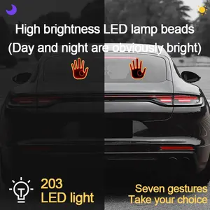 Car Lights Decoration Middle Funny Car Finger Light With Remote Fun Gesture Led Hand Signal Car