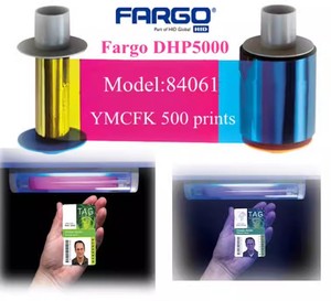 Imprimante de carte d'identité en PVC plastique haute sécurité HDP5000 084061 YMCFK UV 500 imprime <span class=keywords><strong>ruban</strong></span> de panneau <span class=keywords><strong>fluorescent</strong></span> polychrome - Product Image 2