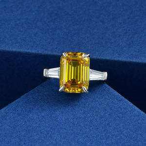 Personalizado al por mayor 925 plata esterlina 4CT Cubic Zircon joyería señoras anillo de compromiso - Product Image 3