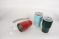 Verres à liqueur de 2oz 3oz sublimation en acier inoxydable double paroi sous vide tasse de Noël mariage mini gobelets à café vin avec paille