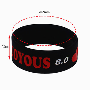 Bracelet en silicone Joyeux Saint-Valentin 8,0 mm, étanche, pour couple, décoration, bracelet rond en caoutchouc - Product Image 2