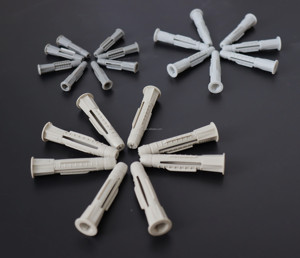 FHC 1/4 "X 1" - 100/Pk Anclajes de pared acanalados 5/16 "X 1-1/2" Anclajes de expansión de plástico Enchufe de pared Achors para pared - Product Image 6