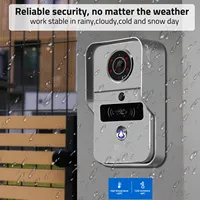Videoportero Inteligente Compatible con la Aplicación Tuya, Cámara Visualizable Portátil, Diseño Único, Pantalla Táctil IPS, Red WiFi