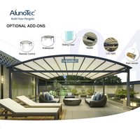 AlunoTec pare-soleil motorisé en aluminium, auvent Horizontal rétractable pour Restaurant