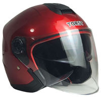 Casque de moto tout-terrain homologué DOT, demi-face, ABS, pour motocross, dirt bike, course, avec visière transparente et fixation rapide
