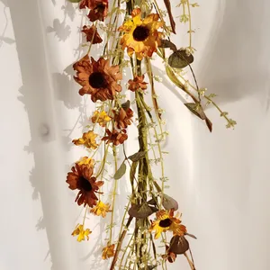 Craft supplies plastic artificial flower fake fabric daisy wild flower garland decorations