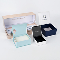 Boîte rigide en carton avec logo personnalisé en feuille d'or rose, estampage métallique, fermeture magnétique, pour bijoux, bracelets, colliers, bagues