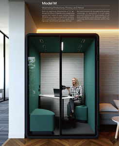 Single Person Modular Acoustic Office Pod High Noise Reduction Soundproof <b>Phone</b> Booth For Modern Open Workplace - Product Image 1