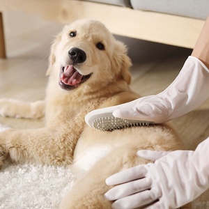 Gants de bain et de massage pour animaux de compagnie, gants de toilettage pour animaux de compagnie, en PVC écologique, imperméables, pour l'élimination des poils - Product Image 5