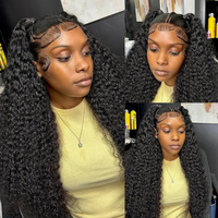 Wig rambut manusia tanpa lem alami India mentah Wig renda depan rambut lurus kutikula Brasil 360 Wig renda Frontal penuh HD