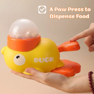 Interaktif kedi bulmaca tedavi dağıtıcı sarı ördek şekilli zenginleştirme oyuncak kediler köpekler için - Product Image 4