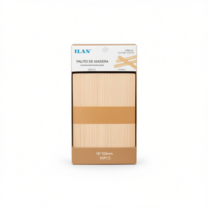 Bastoncini di legno ILAN 18x150mm 50 pezzi per artigianato e fai da te - Product Image 2