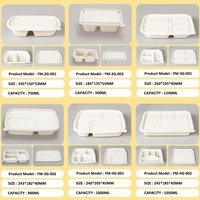 Bentobox 2 3 4 5 6 compartimenten, rechtstreeks van de fabriek, lunchbox voor catering, schoolmaaltijden en picknick