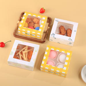 Boîtes à Cupcakes Transparentes Personnalisées Boîte Cadeau Dessert Premium Boîtes d'Emballage Biodégradables Windows pour Cupcake <span class=keywords><strong>Cookies</strong></span> - Product Image 3