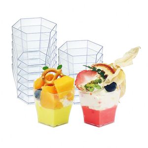 Vente en gros de gobelets à dessert en plastique PS écologiques jetables à paroi simple, mini carrés, de 60, 70, 110, 150, 160, 210 et 240 ml, pour la crème glacée - Product Image 4