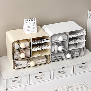 Caja de Almacenamiento de <span class=keywords><strong>Escritorio</strong></span>, Organizador de Papelería <span class=keywords><strong>para</strong></span> Estudiantes, Portalápices, Cosméticos, Estante Tipo Cajón <span class=keywords><strong>para</strong></span> Dormitorio - Product Image 1