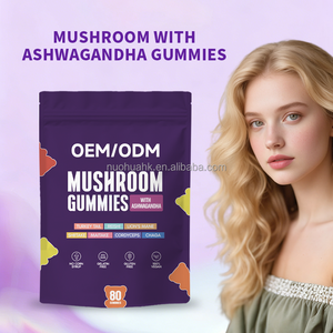 Gomitas de hongos OEM/ODM con Ashwagandha, 80 unidades, sin gluten, veganas, para apoyo inmunológico - Product Image 3