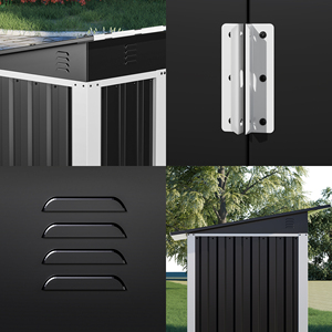 Caseta de Almacenamiento para Jardín de Acero Galvanizado, Caseta Metálica Impermeable para Exteriores, Caseta <span class=keywords><strong>Grande</strong></span> para Herramientas de Jardín - Product Image 5