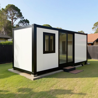 Maison mobile de haute qualité en conteneur de 20 pieds, petite maison mobile en acier, panneaux sandwich, étanche, alimentée à l'énergie solaire, appartement écologique