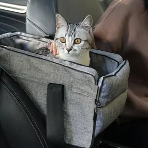 Animali domestici antiscivolo Booster Seat sicurezza portatile piccolo cane gatto viaggio cuccia borsa per animali domestici sul bracciolo Console centrale auto