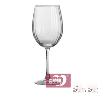 Calici di vetro con linee verticali trasparenti da 350ml classico vino unico