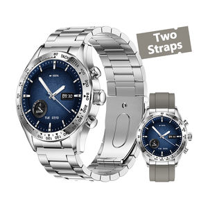 KM95 AMOLED montre intelligente en acier inoxydable écran 1.32 pouces ATS3085L puce Fitness Bracelet double sangles Gloryfitpro Smartwatch hommes - Product Image 2