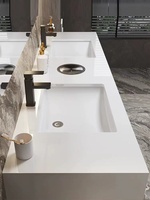 Meuble-lavabo avec miroir LED intelligent Combinaison de plaques de roche pour lavabo au sol en verre pour armoire pour salle de bain