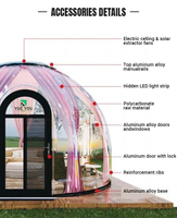 Maison dôme en polycarbonate transparent personnalisé Installation facile Chambre étoilée pour camping Serres Hôtel Usage domestique Extérieur