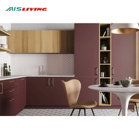 Armoires de cuisine modernes en bois d'érable massif de haute qualité, design simple nord-américain, classique, à plat, brillant, blanc, style shaker