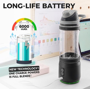 Type-C充電式 ジューサーミキサー 4000mAh 700ml 6枚刃 ポータブルブレンダー ドリンク蓋付き - Product Image 2