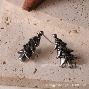 ต่างหูต้นคริสต์มาสย้อนยุคสแตนเลสสำหรับผู้ชายและผู้หญิง CF158 - Product Image 3