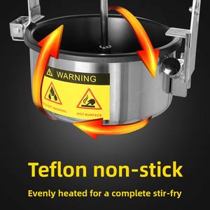 آلة صنع الفشار الكهربائية التجارية ذات السطح المسطح وآلة صنع الفشار على شكل فراشة بسعة 20 كجم - Product Image 3