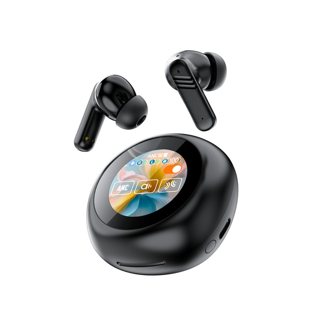 OEM Support LX-30 TWS ANC Earbuds Wireless BT5.4 Noise Cancellaiton Earphone Full Colors Touch Screen Headphones