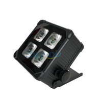 4X18W batterie LED Uplight IP65 étanche OLED écran tactile DMX512 WiFi APP contrôle pour l'éclairage d'événement extérieur
