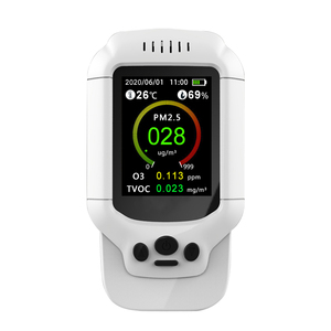 เครื่องตรวจวัดคุณภาพอากาศ PM2.5 แบบพกพาพร้อมจอแสดงผล LCD แบบชาร์จไฟได้ PM1.0,PM10,TVOC เซ็นเซอร์วัดอุณหภูมิและความชื้น - Product Image 4