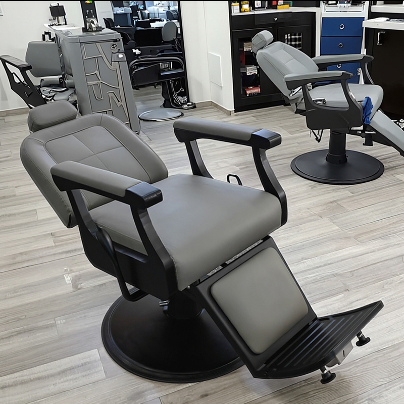 New Design Barbershop Furniture Black Round