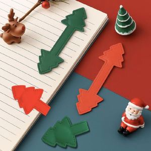 Christmas Tree Shaped Magnetic <b>Bookmark</b> PU Leather Reading Marker Page Clip Holder for Books & Journals - Product Image 1